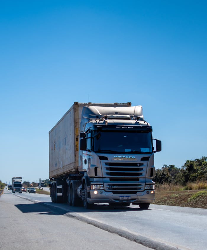 Truck on the road in Brazil